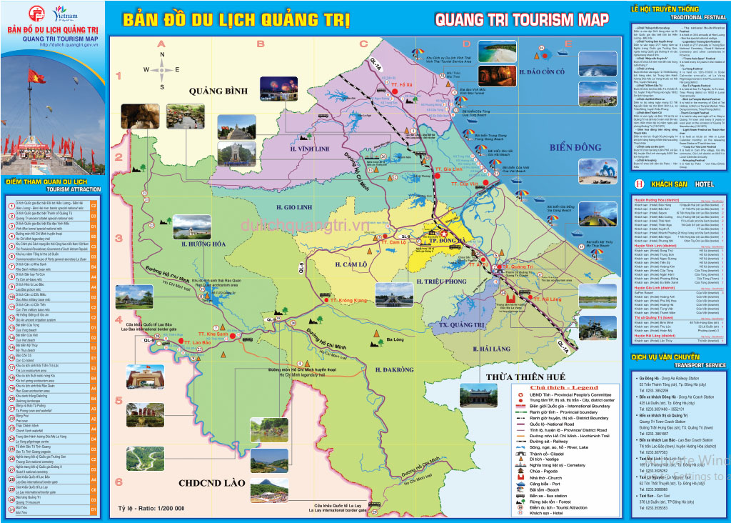 Bản đồ du lịch Quảng Trị